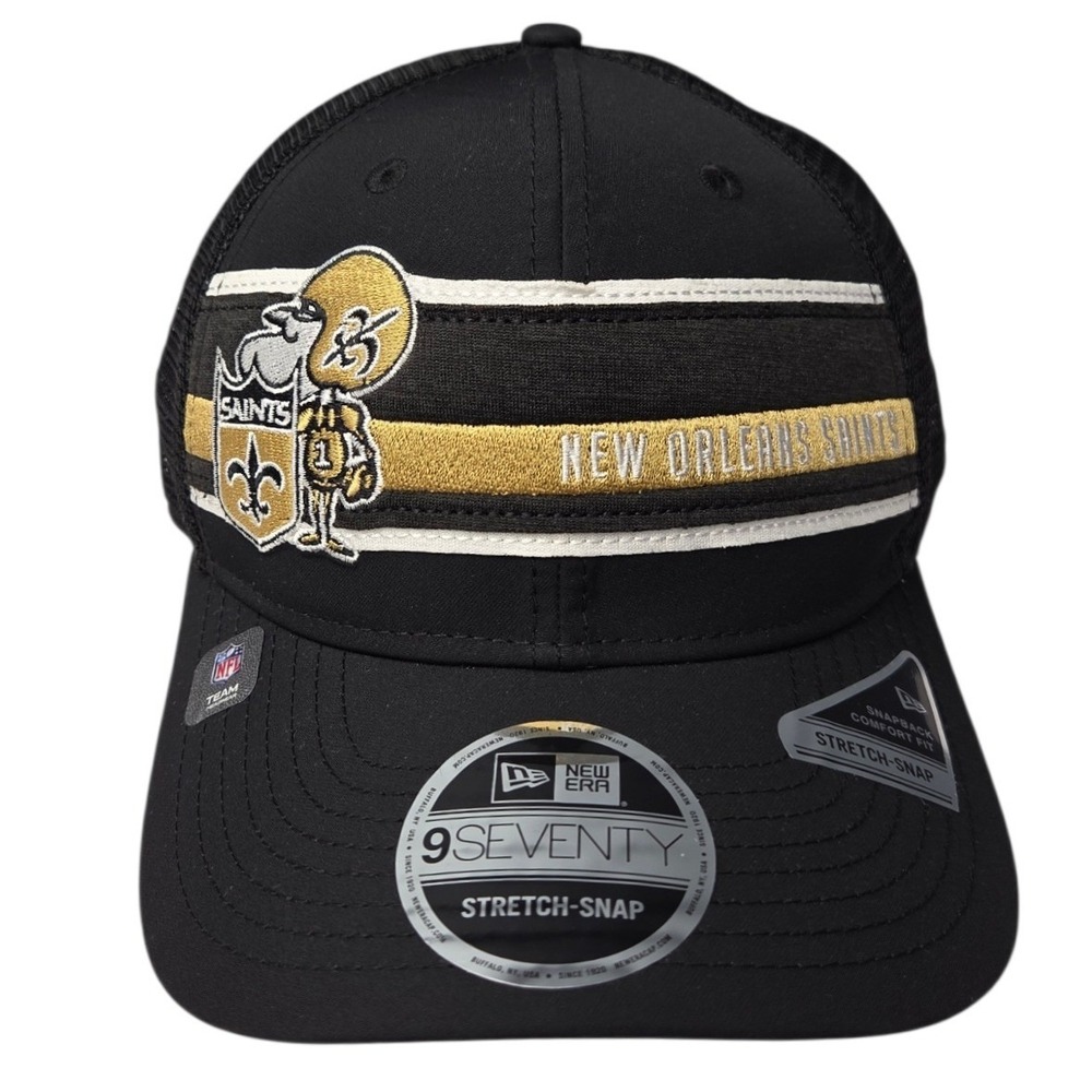 New Orleans Saints Sir Saint New Era 9SEVENTY Stretch-Snap Mesh Trucker Hat NEW